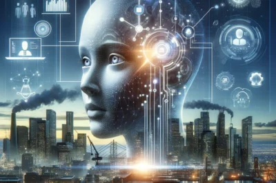 This image illustrates the concept of AI as a pivotal tool in modernizing compliance efforts, highlighting the integration of data analytics, predictive modeling, and machine learning algorithms.